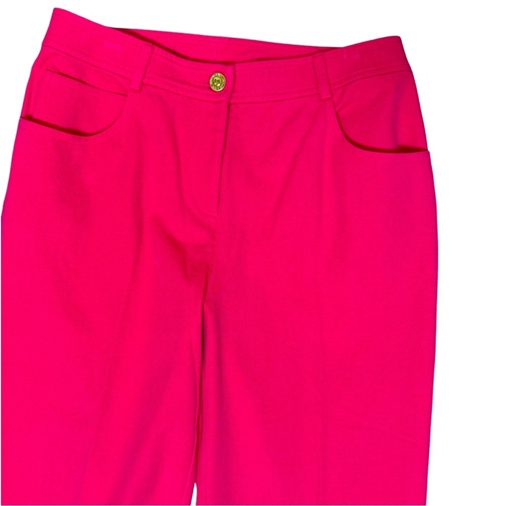 St. John Sport Pink Straight Leg Mid Rise Dressy Pants Size 4 - Picture 3 of 13